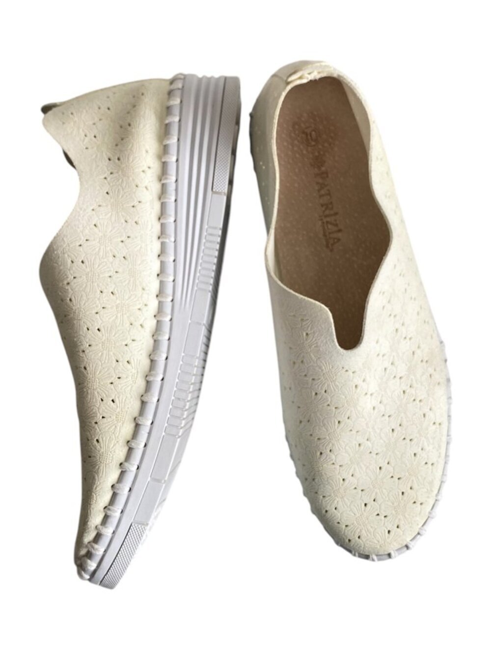 Patrizia by Spring Step Laser-Cut Floral Slip-Ons 9​
